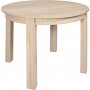 Bernardin runder Esstisch ausziehbar 95-195 x 95 cm - Eiche wei getncht