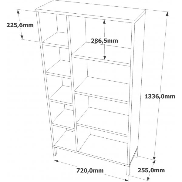 Rialto Bcherregal - Kiefer/Anthrazit