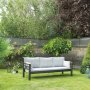 Kappis 3-Sitzer Outdoor-Sofa - Schwarz/Rauch