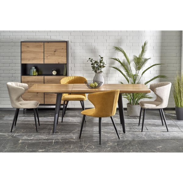 Horst Esstisch 150-210 x 90 cm - Eiche/schwarz Horst Esstisch 150-210 x 90 cm - Eiche/schwarz