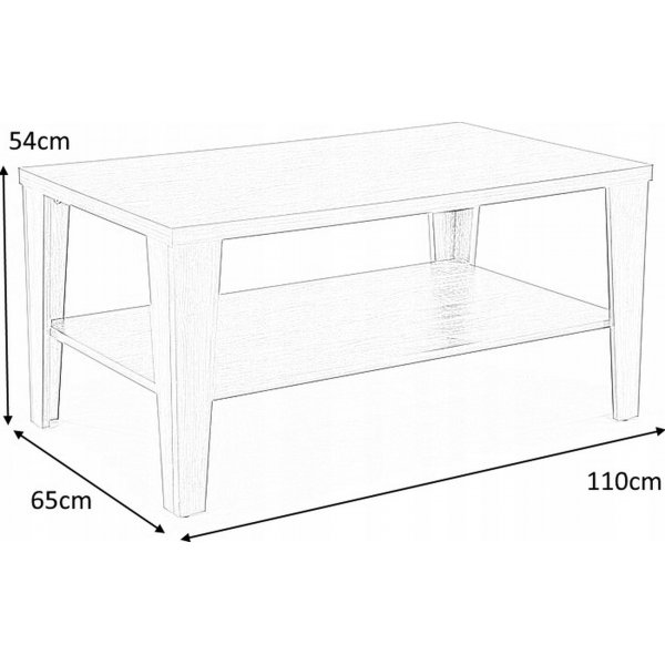 Harper Couchtisch 110 cm - Wotan Eiche