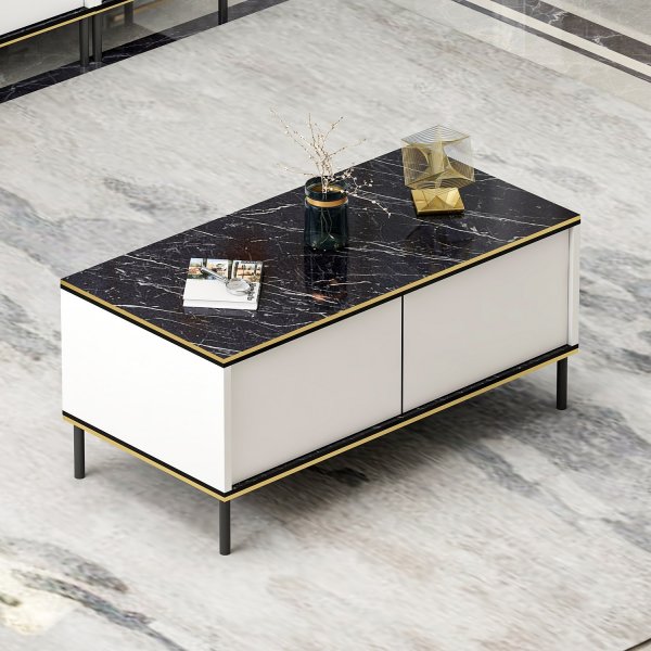 Emmi Couchtisch Wei - 90 x 45 cm