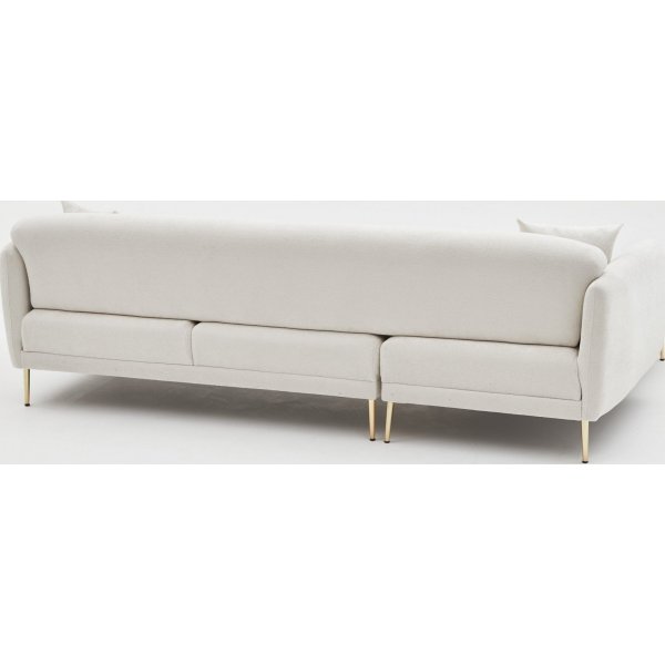 Simena Diwansofa links - Cremewei/Gold