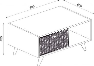 New York Couchtisch 90 x 60 cm - Saphireiche