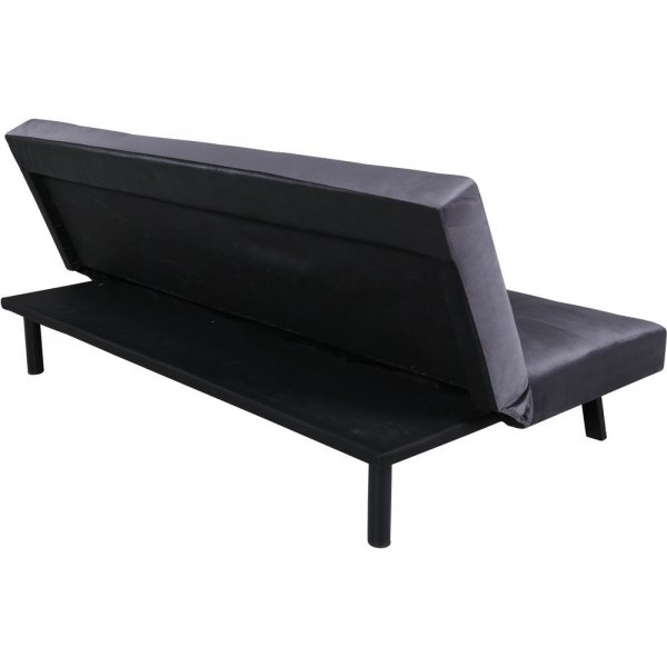 Schlafsofa aus dunkelgrauem Samt + Mbelfe