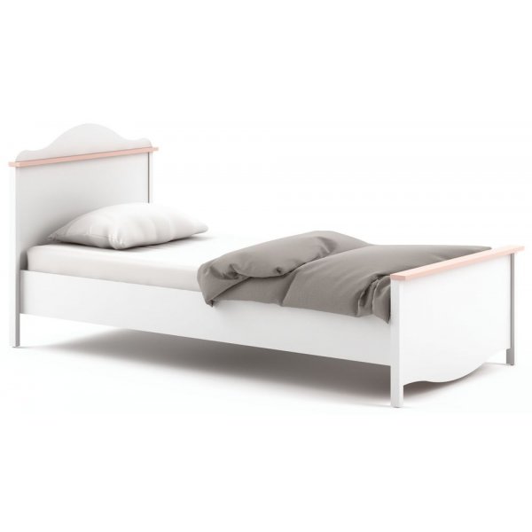 Letitia Bett mit Staukasten 100x200 cm - Wei/Rosa