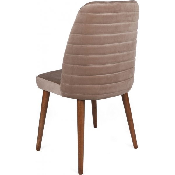 Jaffa Esszimmerstuhl-Set - Beige/Walnuss