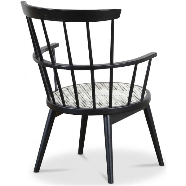 Scoop Lounge Sessel - Schwarz / Rattan Scoop Lounge Sessel - Schwarz / Rattan