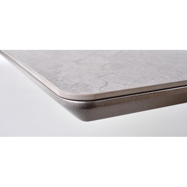 Valentino Esstisch 160-220 x 90 cm - Grauer Marmor/Hellgrau/Gold Valentino Esstisch 160-220 x 90 cm - Grauer Marmor/Hellgrau/Gold