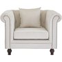 Chesterfield Sessel Churchill - Beige Samt