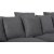 Brandy Lounge 4-Sitzer-Sofa XL - Dunkelgrauer Stoff