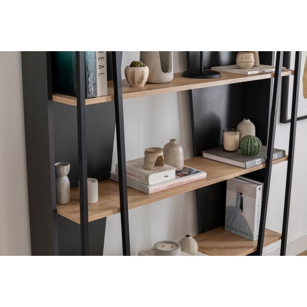 Lissa B�cherregal - Saphireiche/Schwarz