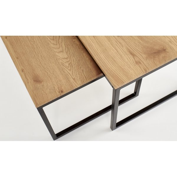 Lisha Tisch 80 x 50 cm - Eiche/schwarz