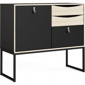 Stumbe Sideboard mit 1 Tr und 3 Schubladen - Schwarz/Eiche