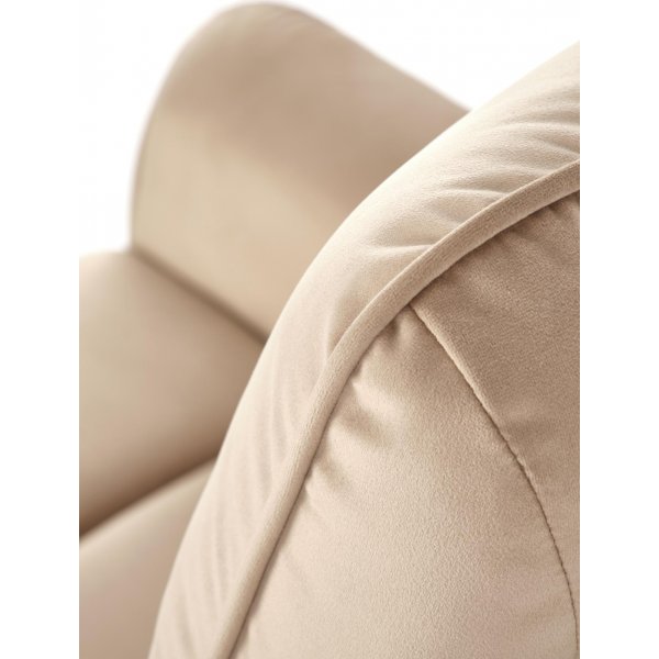 Elektrischer Relaxsessel Semir mit USB - beigefarbener Samt Elektrischer Relaxsessel Semir mit USB - beigefarbener Samt