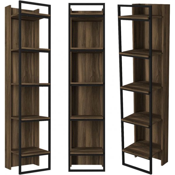 Bcherregal Kelvin - Nussbaum/schwarz