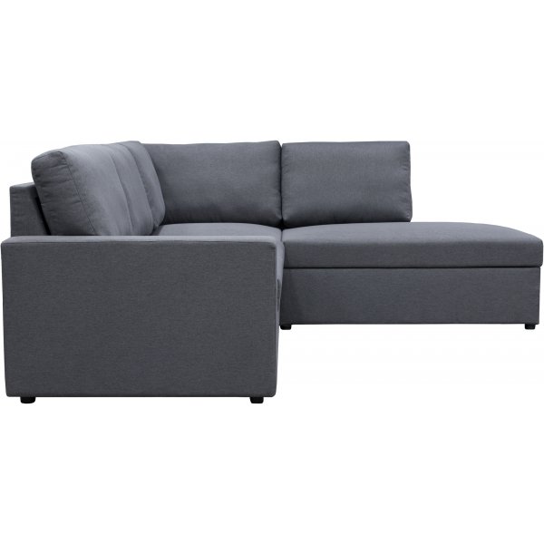 Schlafsofa Dream mit Stauraum (Ecksofa) rechts - Dark Grey