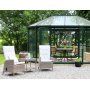 Knutsberg Sessel Set verstellbare Sessel & Tisch - Hellbraunes synthetisches Rattan