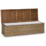 Croco Aufbewahrungsbox - Mahagoni/Rattan
