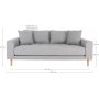 Lido 2,5-Sitzer-Sofa - Hellgrau