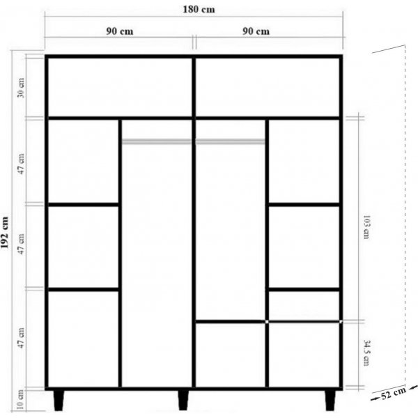 Imaj Kleiderschrank - Sonoma-Eiche