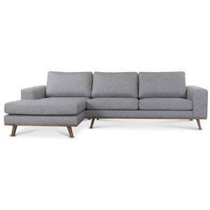 Stockholm Diwan Sofa Grau/Eiche - Links