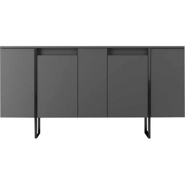 Lux Sideboard Anthrazit/Schwarz