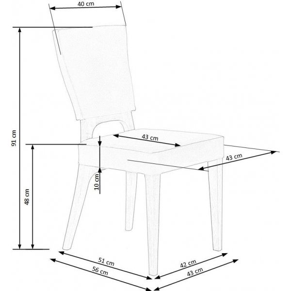 Stuhl Clemens - Blau & Eiche Stuhl Clemens - Blau & Eiche