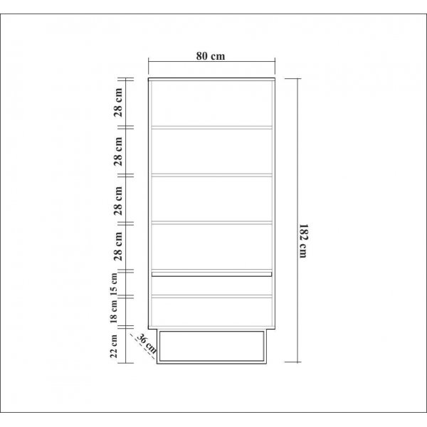 Bcherregal aus Walnussholz - Reale