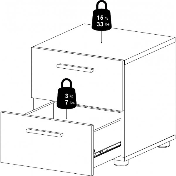 Pepe Nachttisch - Trüffel Pepe Nachttisch - Trüffel