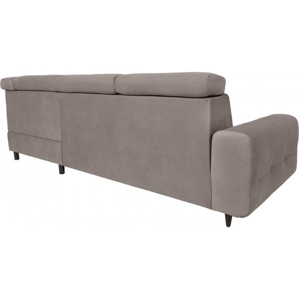 Matras Ecksofa mit offenem Ende rechts - Grau