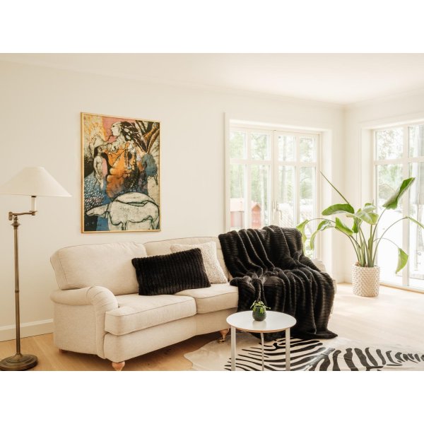 Zierkissen Grace Schwarz - 40 x 60 cm