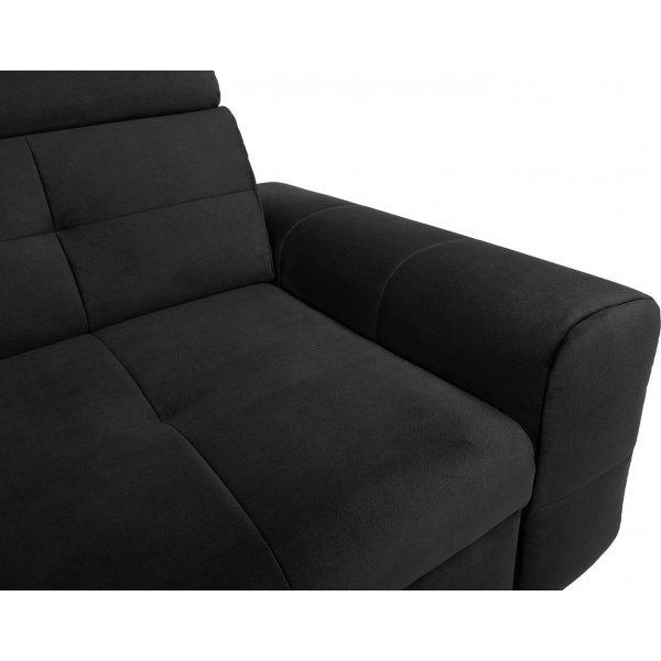 Matras Ecksofa mit offenem Ende links - Schwarz Matras Ecksofa mit offenem Ende links - Schwarz