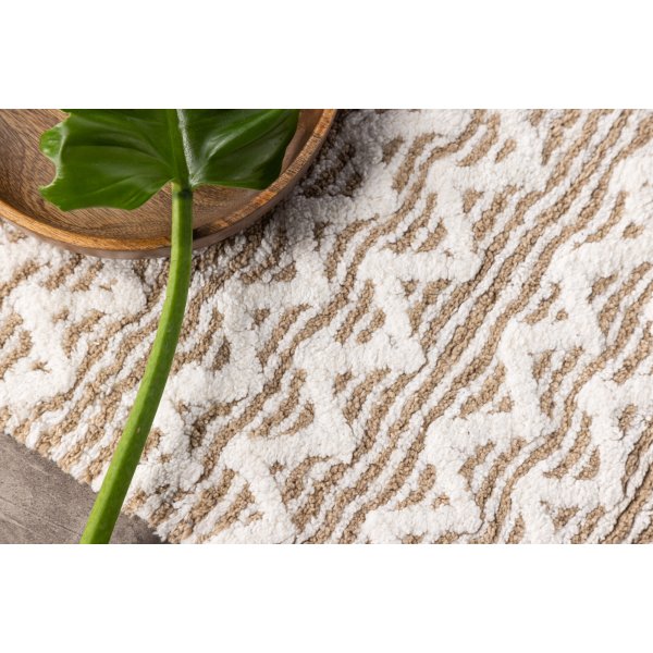 Philippa Teppich 60x90 cm - Sand/Wei�