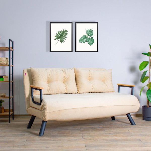 Sando 2-Sitzer Schlafsofa - Creme