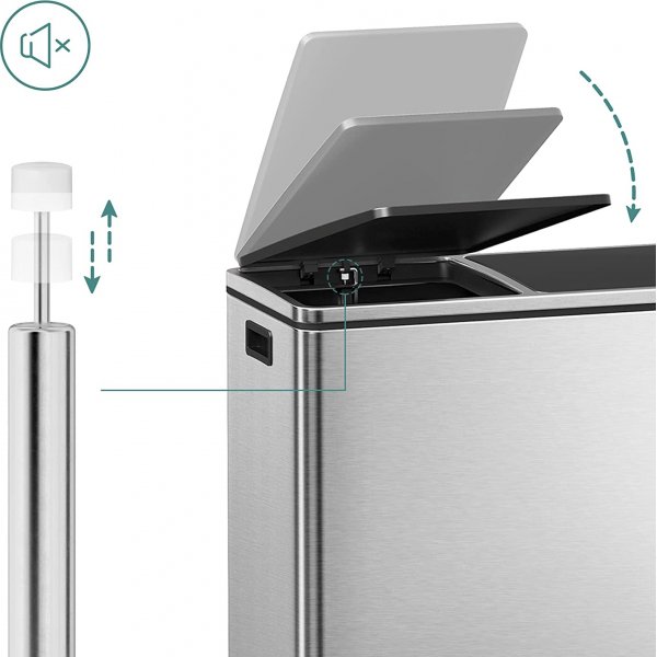 Daloa Mülleimer 60 l - Silber Daloa Mülleimer 60 l - Silber