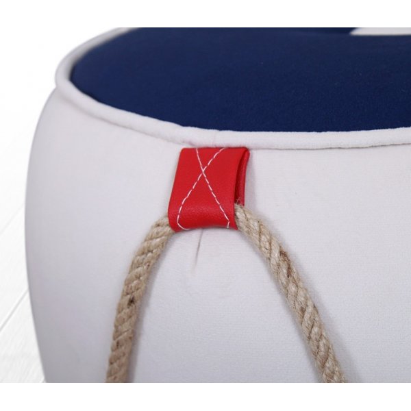 Fora Hocker 3 - Blau/Weiß Fora Hocker 3 - Blau/Weiß