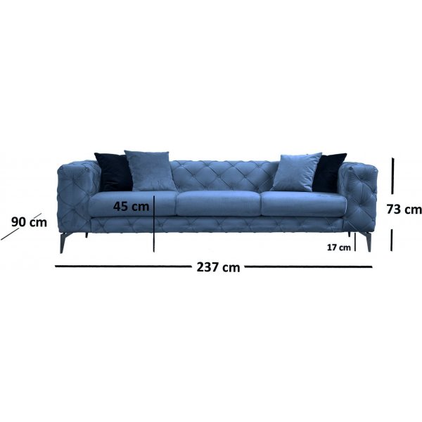 Sofa Como - Blau