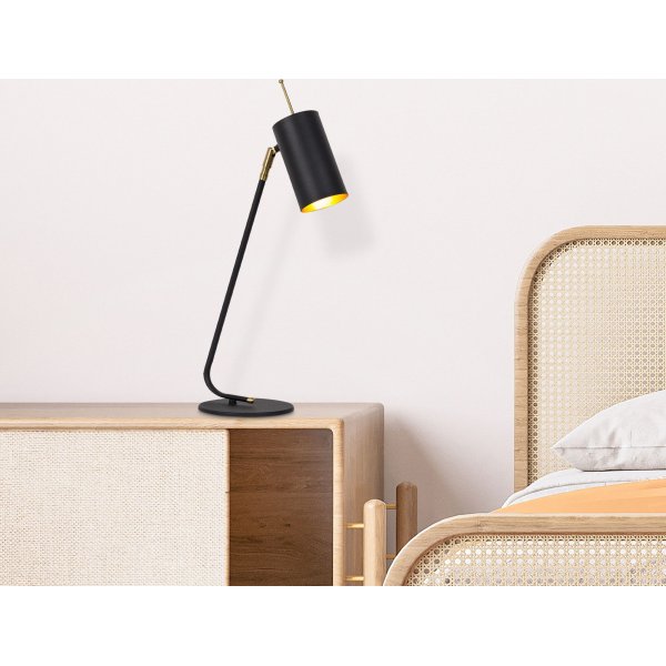 Sivani Tischlampe 3 - Schwarz/Gold
