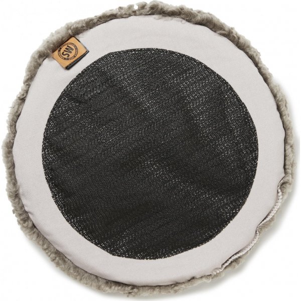 Lockiges Sitzkissen Naturgrau - 34 cm