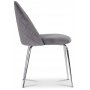 Plaza Essgruppe, Marmortisch mit 4 Plaza Samtsthlen - grau/wei/Chrom