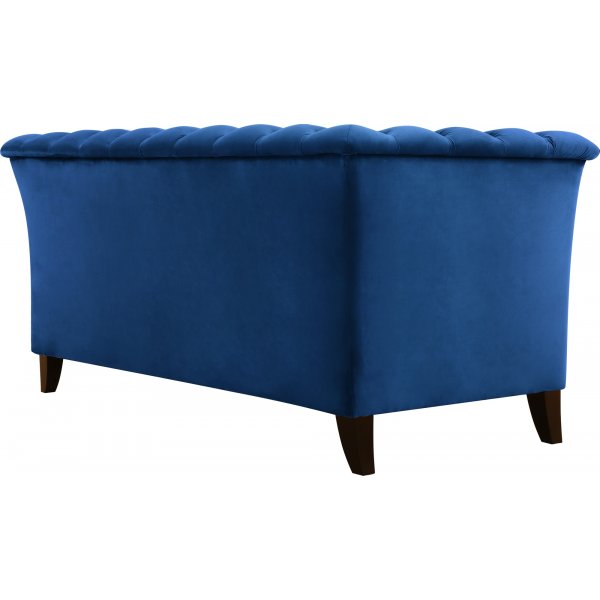 Milton Chesterfield 2-Sitzer - Dunkelblauer Samt Milton Chesterfield 2-Sitzer - Dunkelblauer Samt