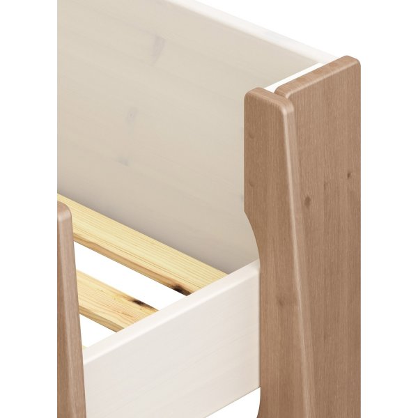 Fr Kinder-Etagenbett 90 x 200 cm - Wei/Grau/Braun