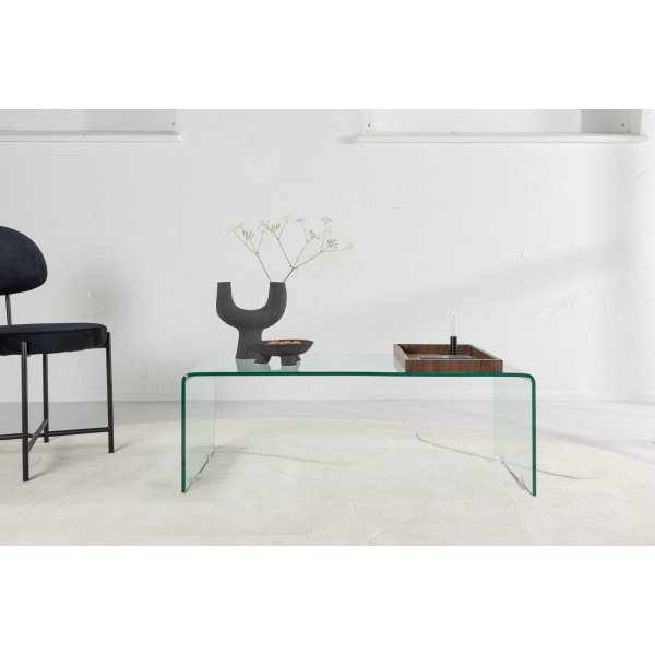 Telemark Couchtisch 110 x 50 cm - Transparent/Walnuss