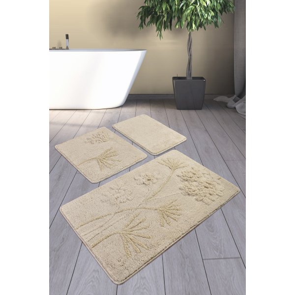 Badezimmerteppich Orchidee - Beige