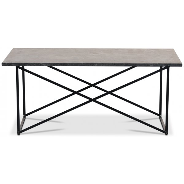 Granit Couchtisch 110x60 cm - Donau Granit & Untergestell Paladium schwarz