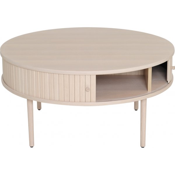 Slide Couchtisch 90 cm - Wei pigmentierte Eiche