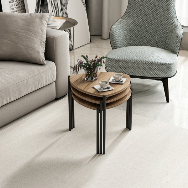 Lenny Tisch 45 x 45 cm - Walnuss