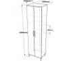 Vogue Schrank 4 - Braun/Anthrazit