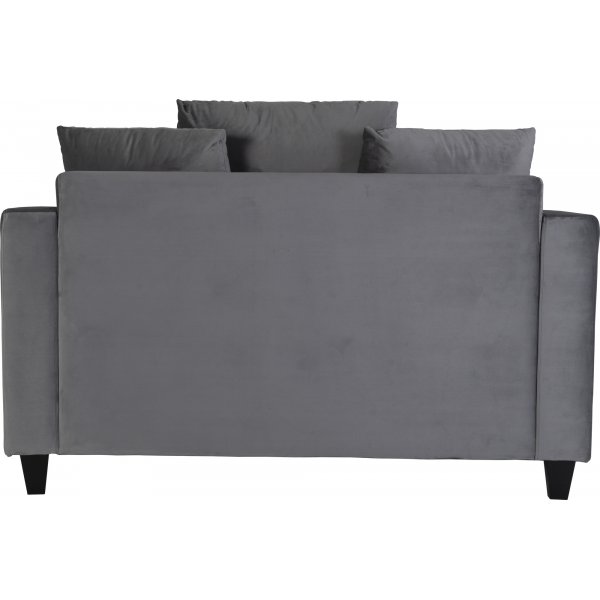 Brandy Lounge Sessel 1,5-Sitzer Sofa - Dunkelgrau (Samt) Brandy Lounge Sessel 1,5-Sitzer Sofa - Dunkelgrau (Samt)